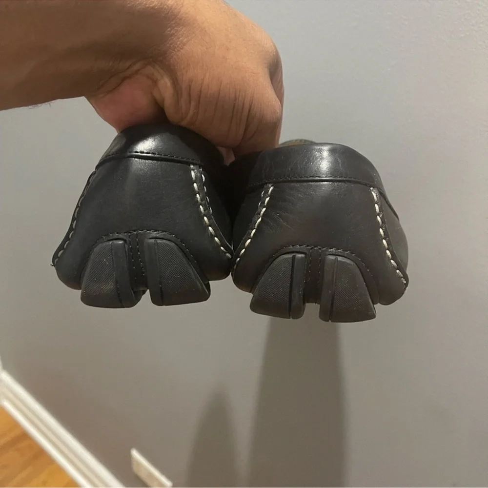 Salvatore Ferragamo Black Leather Loafers with Horsebit Detail Sz 10.5 EE - Picture 6 of 9